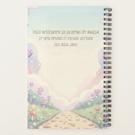 Cahier de planification d'aventure arc-en-ciel pou (Dos)