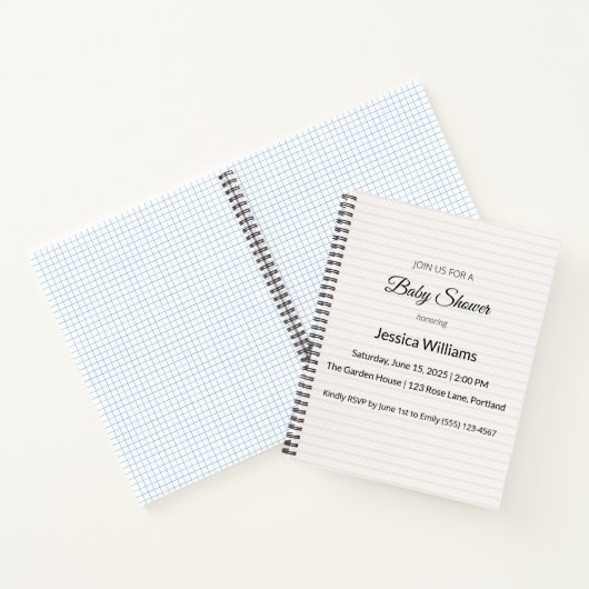 Cahier de planification de Baby Shower | Élégant N (Intérieur)