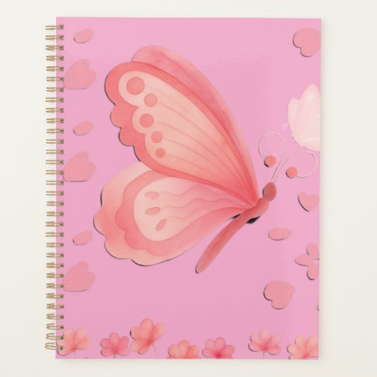 Cahier de planification esthétique rose (Devant)