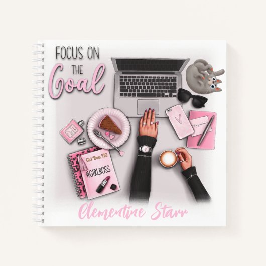 Cahier de planification « Focus On The Goal » Girl (Devant)