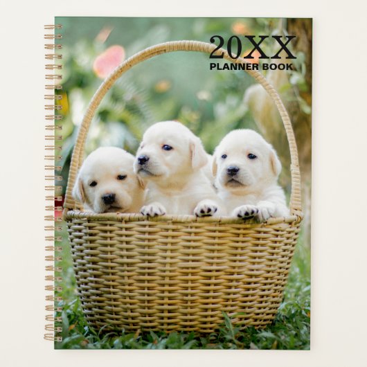 Cahier de planification mensuel non daté de chiots (Devant)