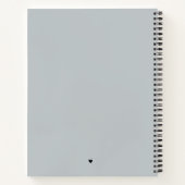 Cahier de plans de mariage gris poussiéreux (Dos)