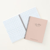 Cahier de plans de mariage rose blush rose (Intérieur)