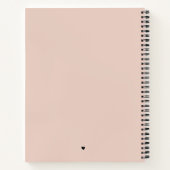 Cahier de plans de mariage rose blush rose (Dos)