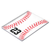 Cahier de points de baseball et numéro de maillot (Côté gauche)