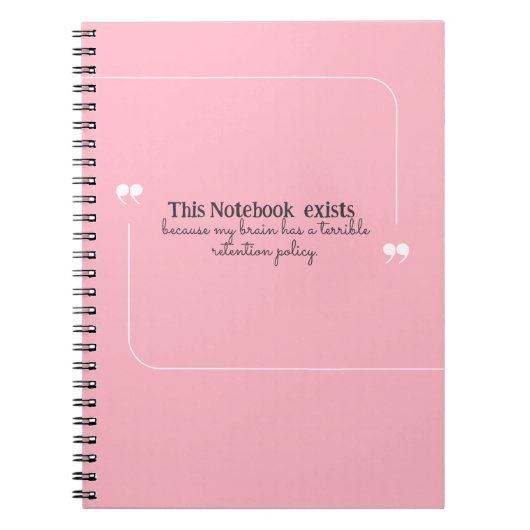 Cahier de politique de rétention de citations drôl (Devant)