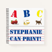 Cahier de pratique d'écriture personnalisé (Devant)