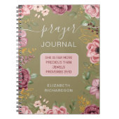 Cahier de prière fleur d'olive Proverbes 31 (Devant)