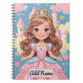Cahier de princesse – Nom modifiable (Devant)