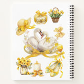 Cahier de printemps à l'esthétique jaune élégant – (Dos)