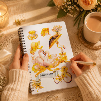 Cahier de printemps à l'esthétique jaune élégant –