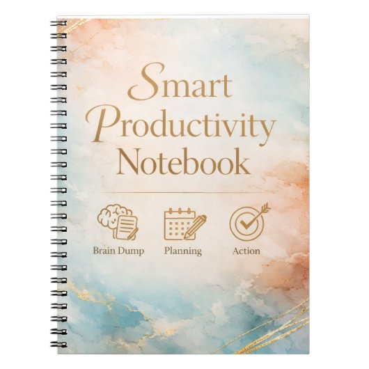 Cahier de productivité Planification & Journal d'a (Devant)