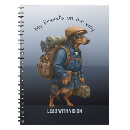 Cahier de randonnée pour teckel avec vision (Devant)