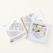 Cahier de Recette de Famille Gingham Bleu Clair de (Intérieur)