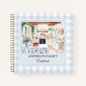 Cahier de Recette de Famille Gingham Bleu Clair de (Devant)