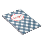 Cahier de recettes à carreaux bleus (Côté Droit)