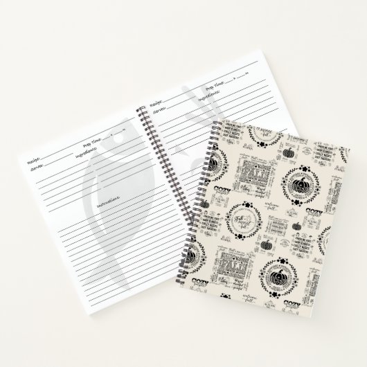 Cahier de recettes à spirale Automne (Intérieur)