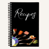 Cahier de recettes à spirales pour la nourriture m (Recto)