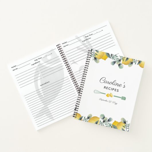 Cahier de recettes Citrons & Eucalyptus (Intérieur)