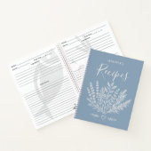Cahier de recettes de famille bleu poussiéreux mod (Intérieur)
