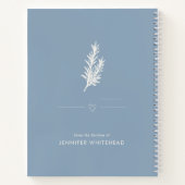 Cahier de recettes de famille bleu poussiéreux mod (Dos)