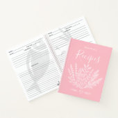 Cahier de recettes de famille rose clair moderne (Intérieur)