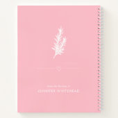 Cahier de recettes de famille rose clair moderne (Dos)
