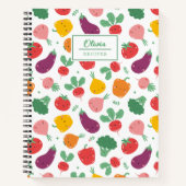 Cahier de recettes de légumes heureux mignons (Devant)