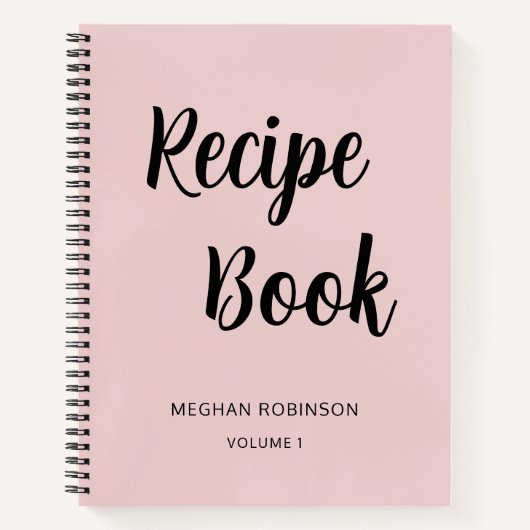 Cahier de recettes Livre de cuisine Rose gêné Carn (Devant)
