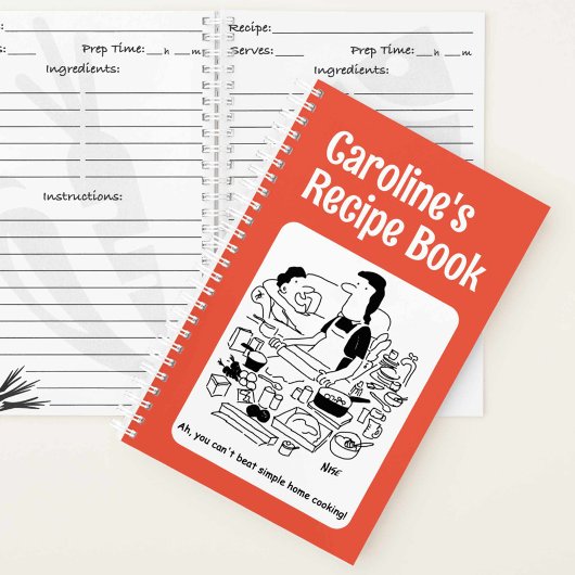 Cahier de recettes personnalisé avec couverture de