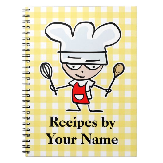 Cahier de recettes personnalisé | design de chef (Devant)
