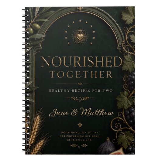 Cahier de recettes pour couples Nourris ensemble (Devant)