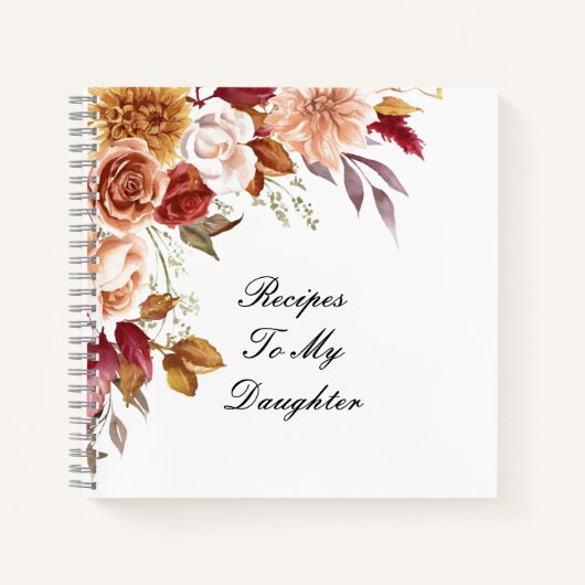 CAHIER DE RECETTES POUR MA FILLE (Devant)