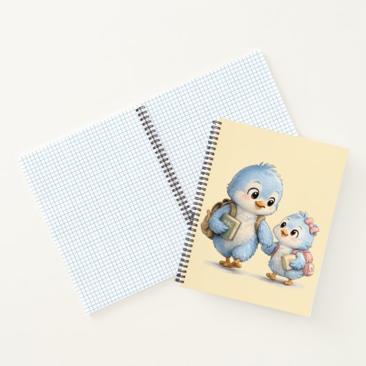 Cahier de rédaction Frère Soeur Oiseau Mignon (Intérieur)