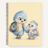 Cahier de rédaction Frère Soeur Oiseau Mignon (Devant)