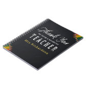 Cahier de remerciement pour enseignant avec nom pe (Côté gauche)