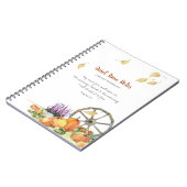 Cahier de repos monogrammé automnal rustique en ci (Côté gauche)