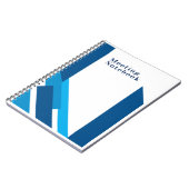 Cahier de réunion simple bleu (Côté gauche)