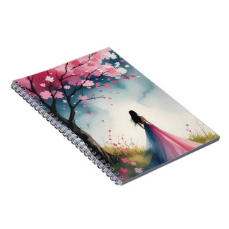 Cahier de rêves aux fleurs de cerisier