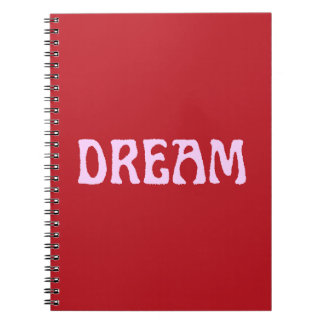 Cahier de rêves en rouge et rose