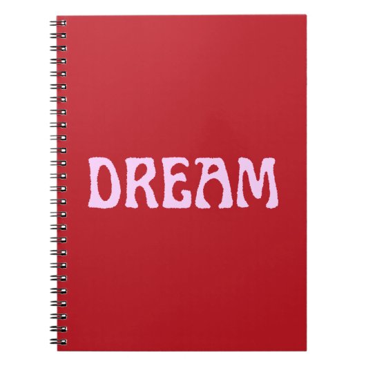 Cahier de rêves en rouge et rose (Devant)