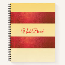 Cahier de signature jaune pastel rouge or