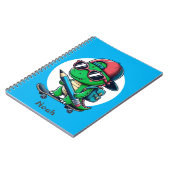 Cahier de skateboard dinosaure personnalisable pou (Côté gauche)