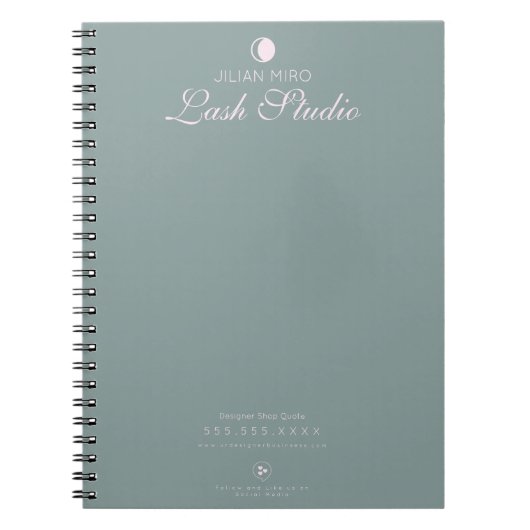 Cahier de Studio de Cils de Beauté Salon Moderne (Devant)