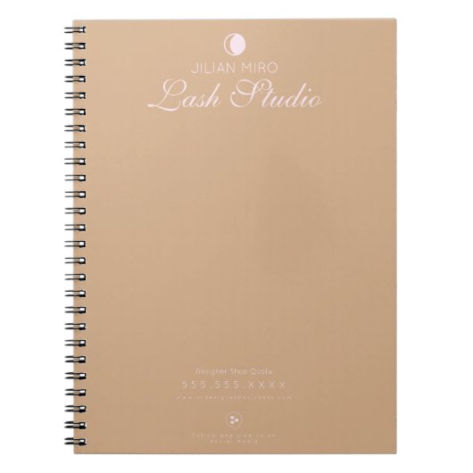 Cahier de Studio de Cils de Beauté Salon Moderne (Devant)