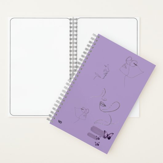 Cahier de style esquisse violet – Couverture rigid (À l'intérieur)