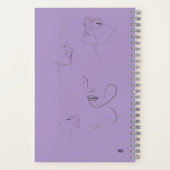 Cahier de style esquisse violet – Couverture rigid (Verso)