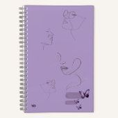 Cahier de style esquisse violet – Couverture rigid (Recto)