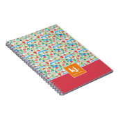 Cahier de style monogrammé d'été amusant (Côté Droit)