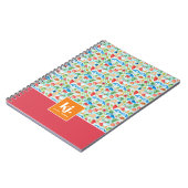 Cahier de style monogrammé d'été amusant (Côté gauche)